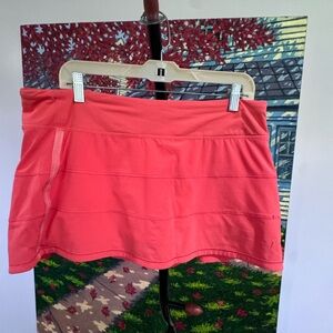 Lululemon Pace Rival Skirt Size 14 Orange